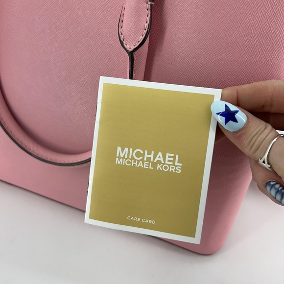 Michael Kors Bag Womens Large Cindy Leather LG Dome Purse Crossbody Satchel - Picture 9 of 16